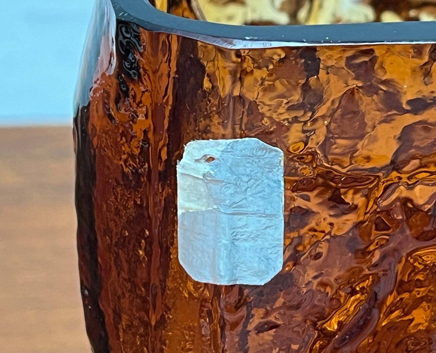 Mid-century modern glass vase by Kai Blomqvist for Kumela, Finland, 1960s.