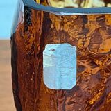 Mid-century modern glass vase by Kai Blomqvist for Kumela, Finland, 1960s.