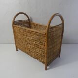 Rattan magazine holder