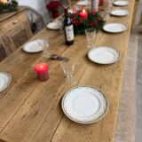 Antique solid oak craft table with drawers