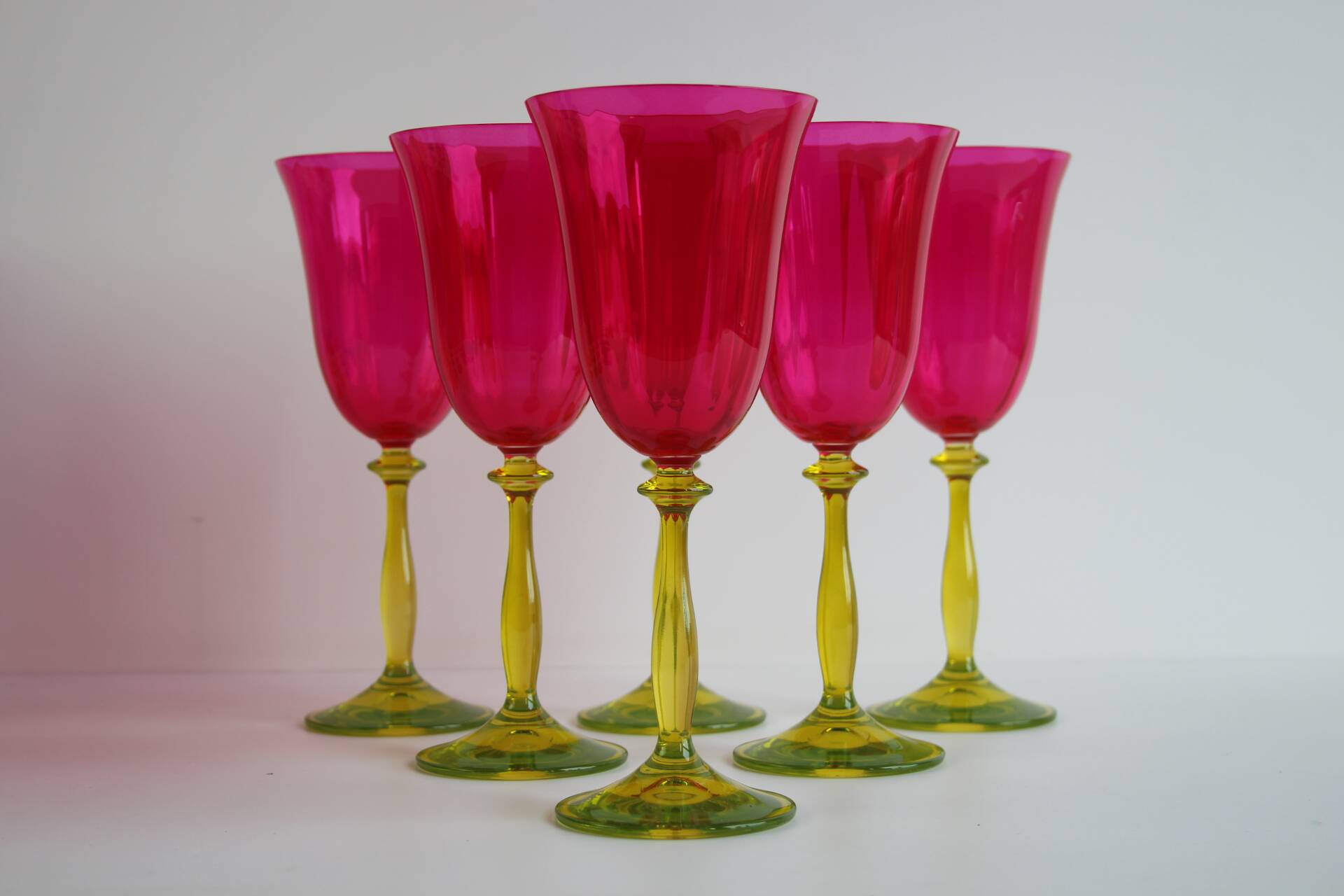 Vintage Crystalex Wine Glasses Set of 6 – Bohemian Glass