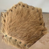 Wood and skin tripod stool