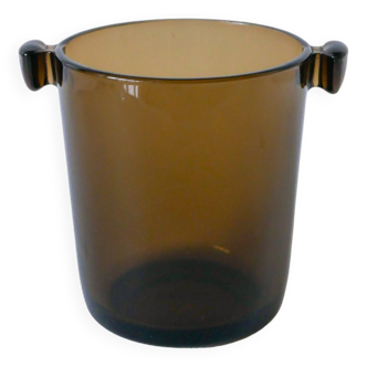 Smoked glass ice bucket design 1970