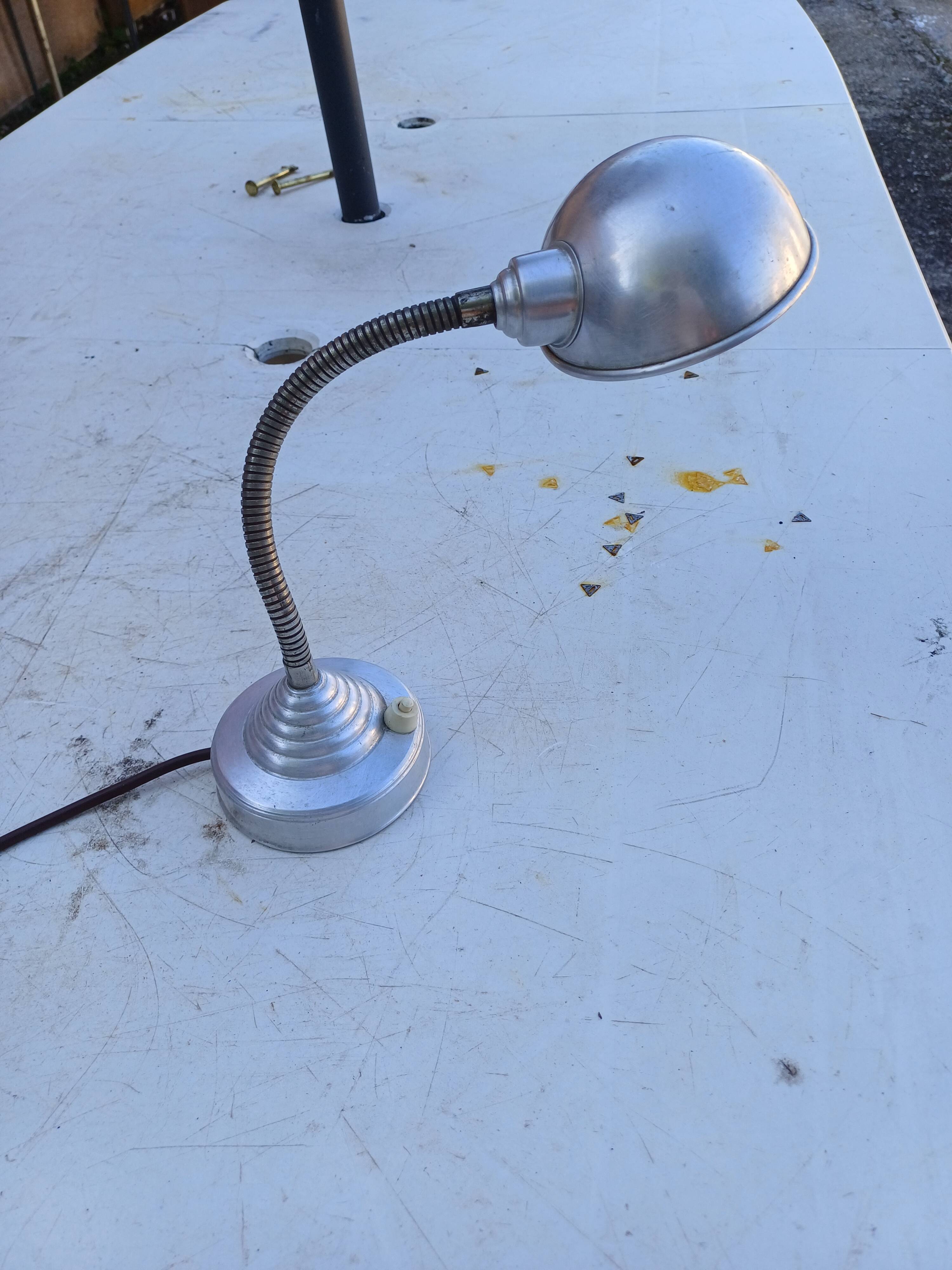 Vintage Aluminum Lamp from the 60s