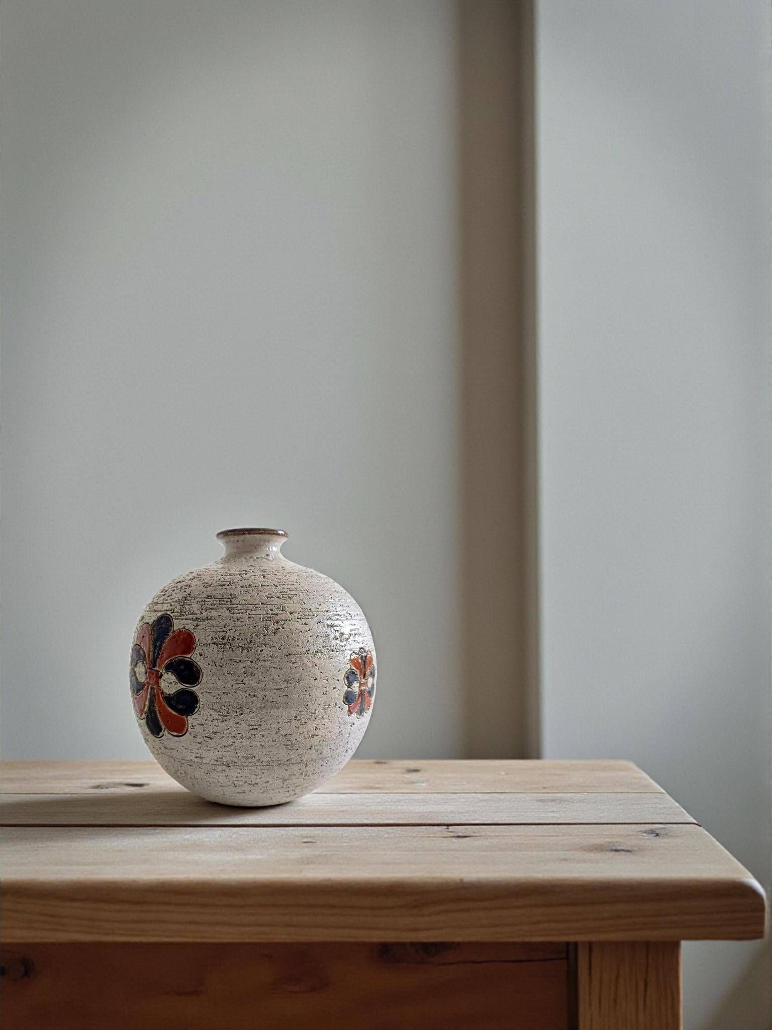 Bitossi by Aldo Londi Chamotte Ball Vase, Italy, 1960s