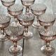 Lot de 9 coupes  à champagne vintage en rosaline