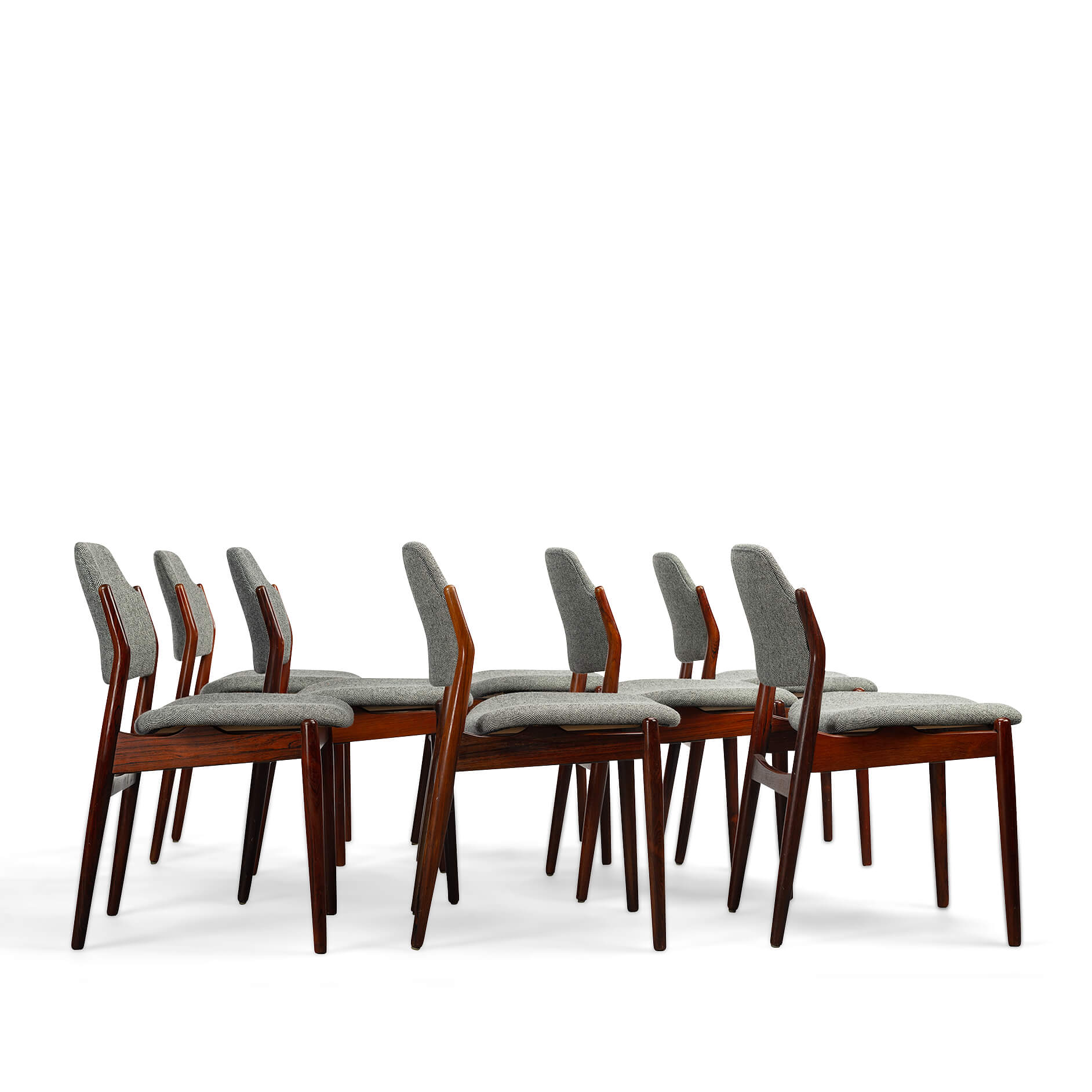 Set de 8 chaises 62 en palissandre par Arne Vodder