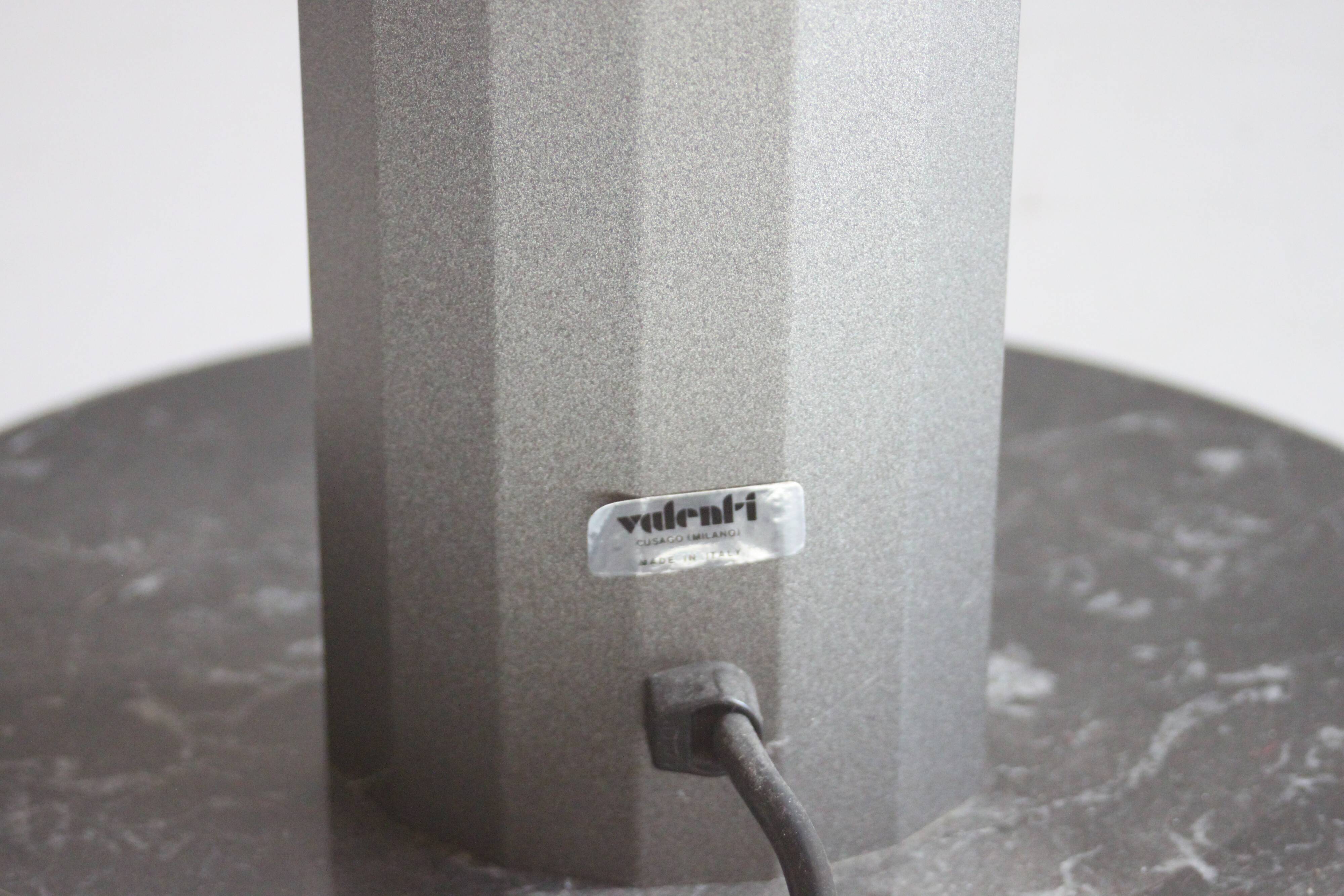 Valenti Luce uplighter with glass shade, Italy 1980s-1990s