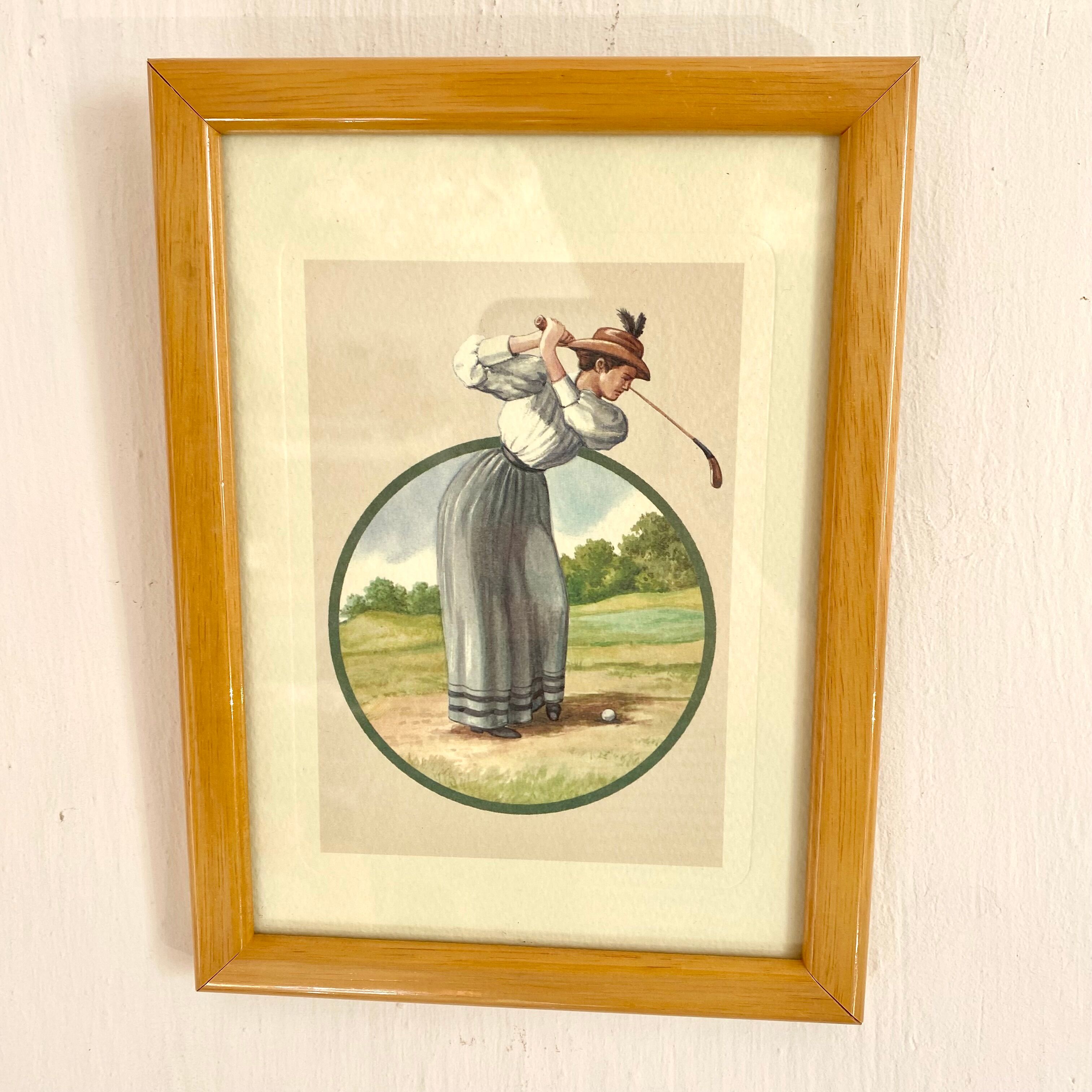 Frames 80s with golfers