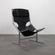Extremely rare leather lounge chair by Pierre Thielen for Metz & Co., Netherlands, 1960s