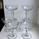 Set of 7 crystal champagne glasses 30s-40s