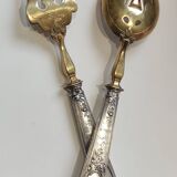 Ancien service  à dessert mignardises 4 pièces argent gaufré poinçon minerve