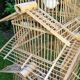 bamboo bird cage form pagoda 1960s - 70