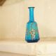 Legras blue enamelled glass carafe with wisteria decoration