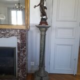 Pair of 19th century green marble columns