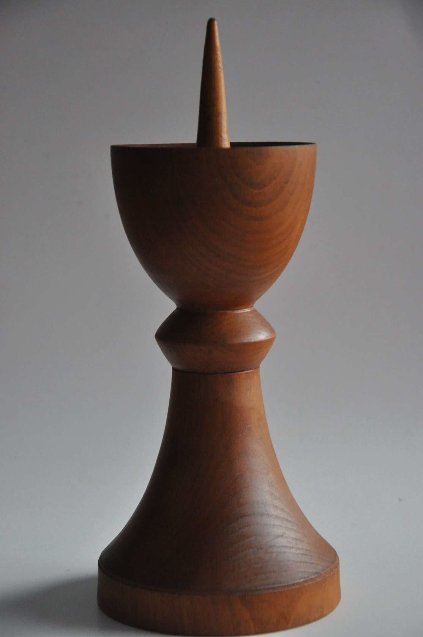 Teak vintage candlestick