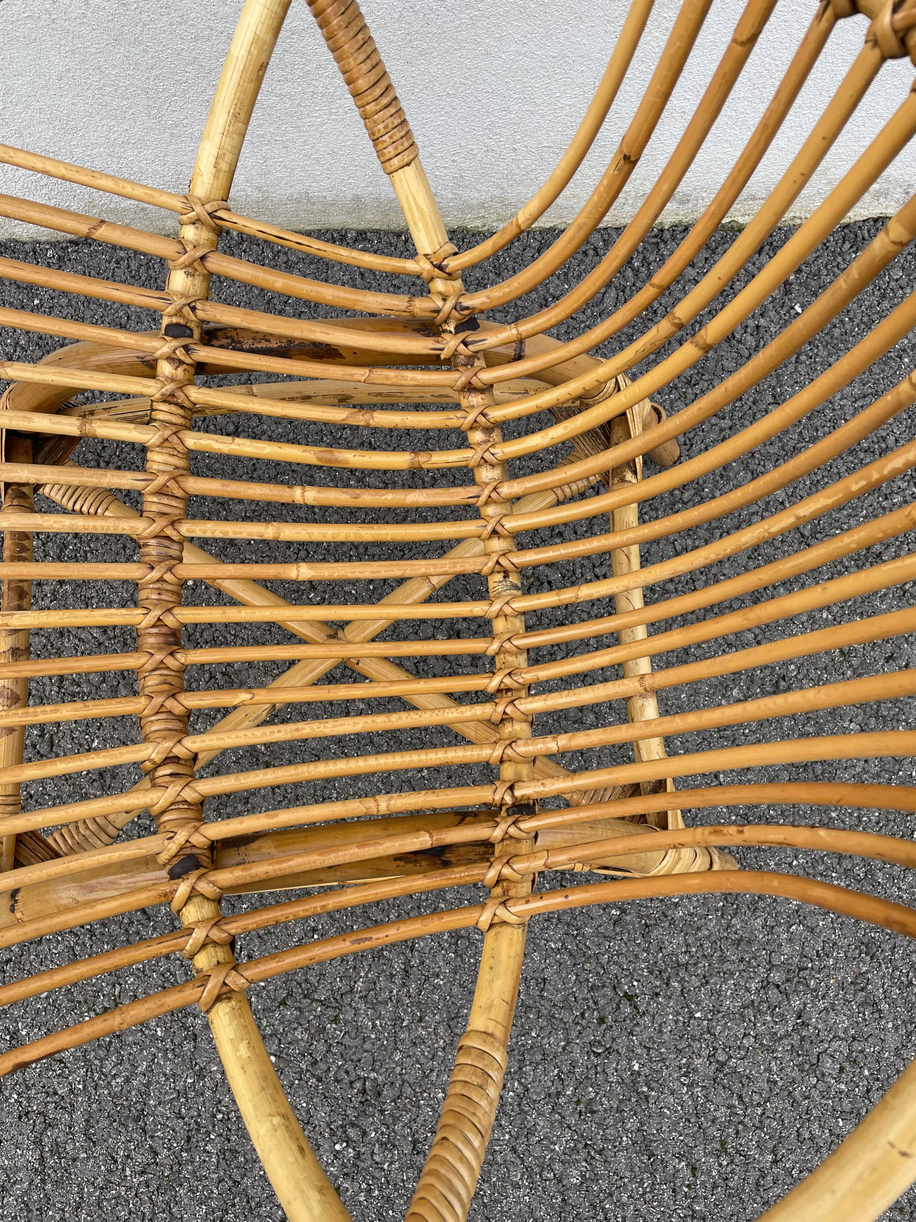 Rattan basket chair