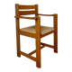 Armchair in elm and straw Maison Regain