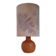 Vintage terracotta lamp - Lampshade with dried flowers and ferns