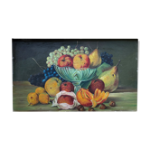 Hsp painting "still life with fruit" signed leyval early xx°