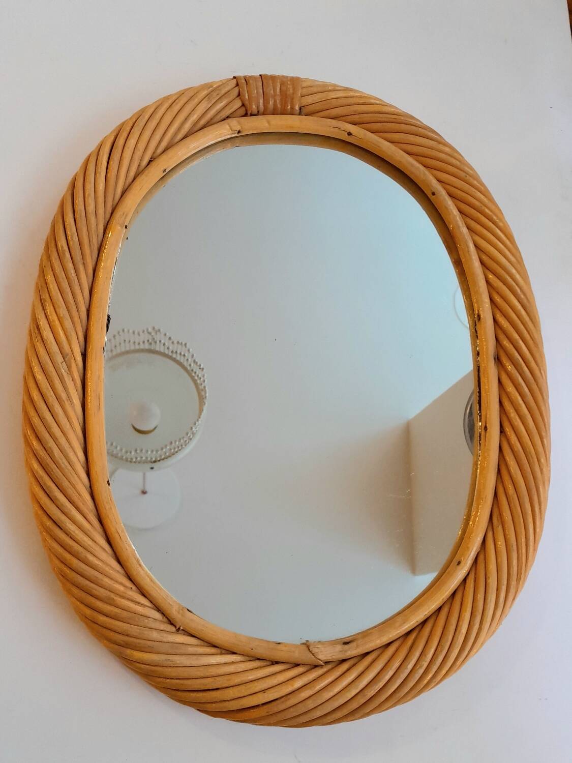 Rattan mirror