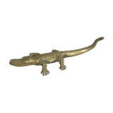 Crocodile animal brass press paper statuette old vintage deco