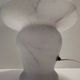 White Murano Glass Table Lamp with a Pink Marble Effect, Italy