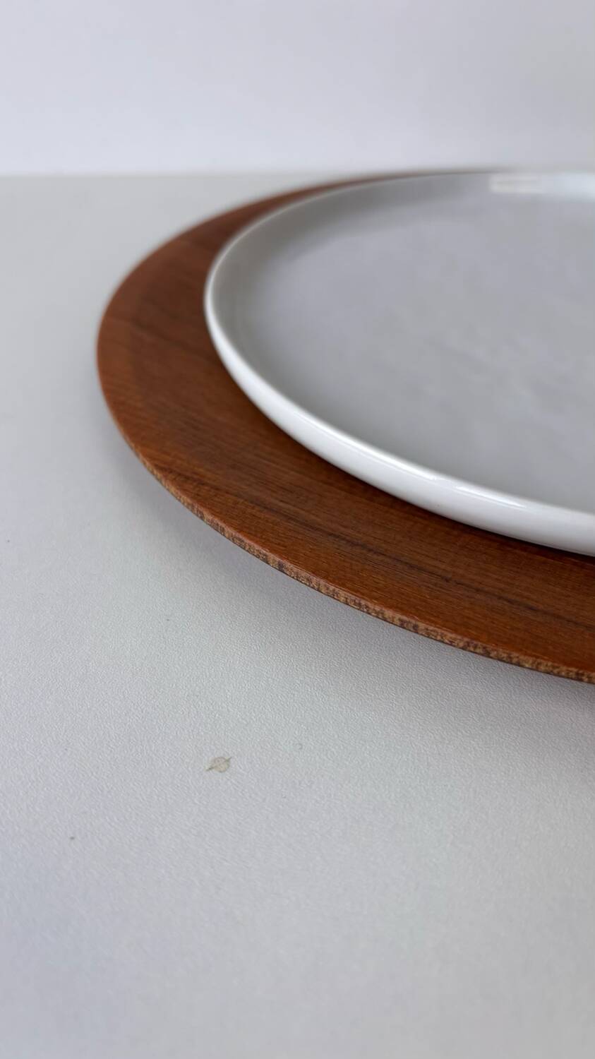 Vintage wooden plates teak