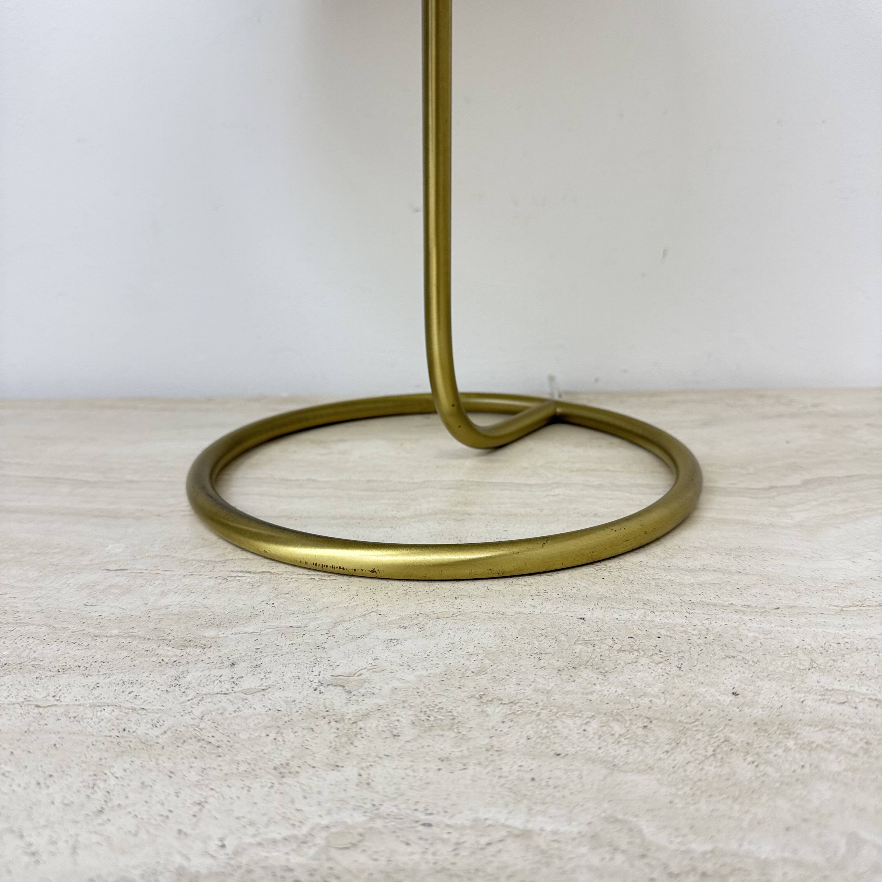 Vintage Mushroom table lamp with gold metal base , 1970s