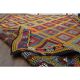 1970s Vintage Turkish Oushak Handmade Wool Cotton Red Area Rug 155x224