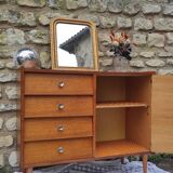 Seventies asymmetrical chest of drawers