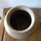Pot en grès vernissé crème