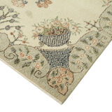 Hand-knotted turkish beige carpet 153 cm x 265 cm