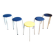 Set 5 tabourets tripode 1950 en skaï