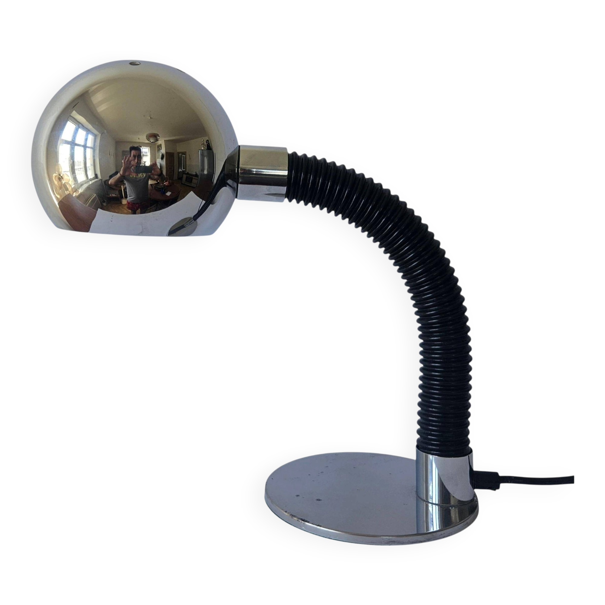 Midcentury Table Lamp Targetti Sankey, Space Age, Italy, 1970s
