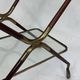 Mid-century brass and wood bar cart, Italy 1950s