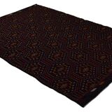 Area kilim rug ,vintage wool turkish handknotted kilim, 283 cmx 192 cm rug