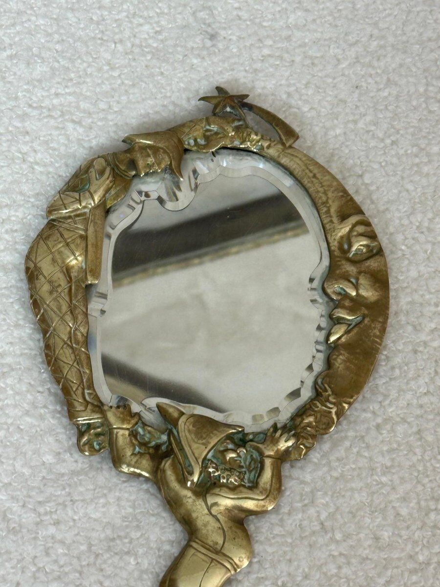 Napoleon III hand mirror in bronze