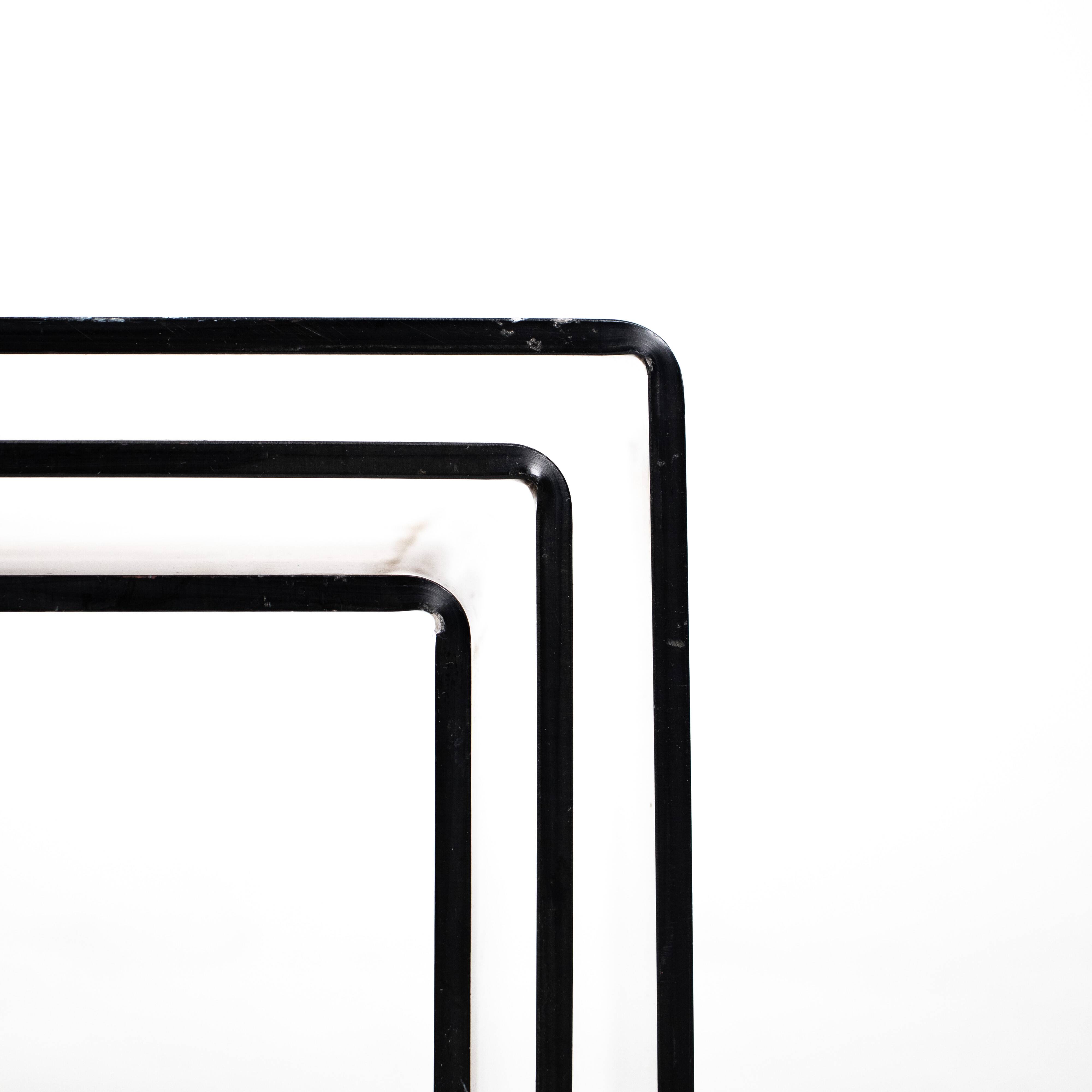 Vintage nesting tables smoked plexiglass 70