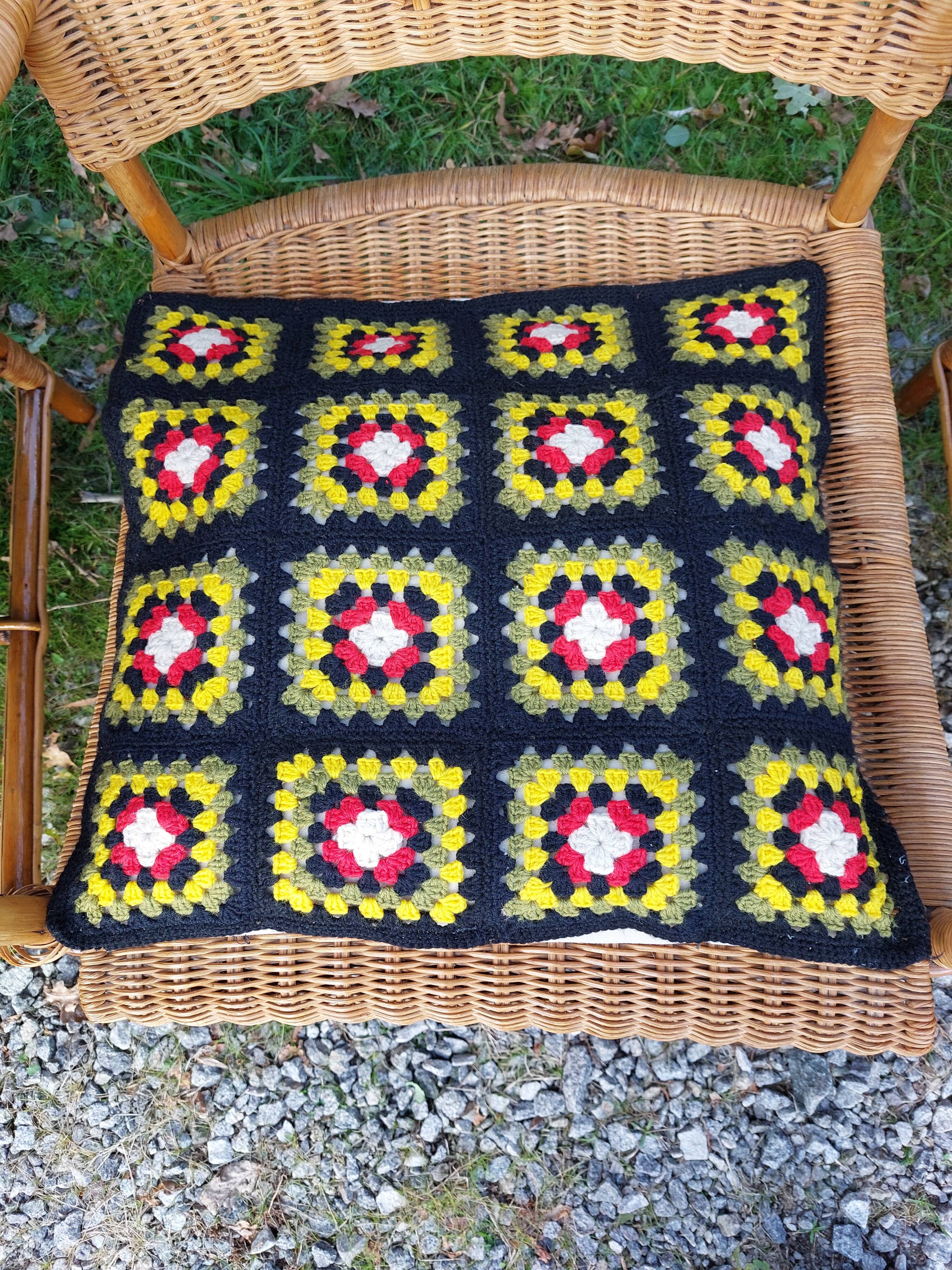 wicker armchair, bamboo wood