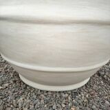 Grand pot rond XXL en Tadelakt blanc