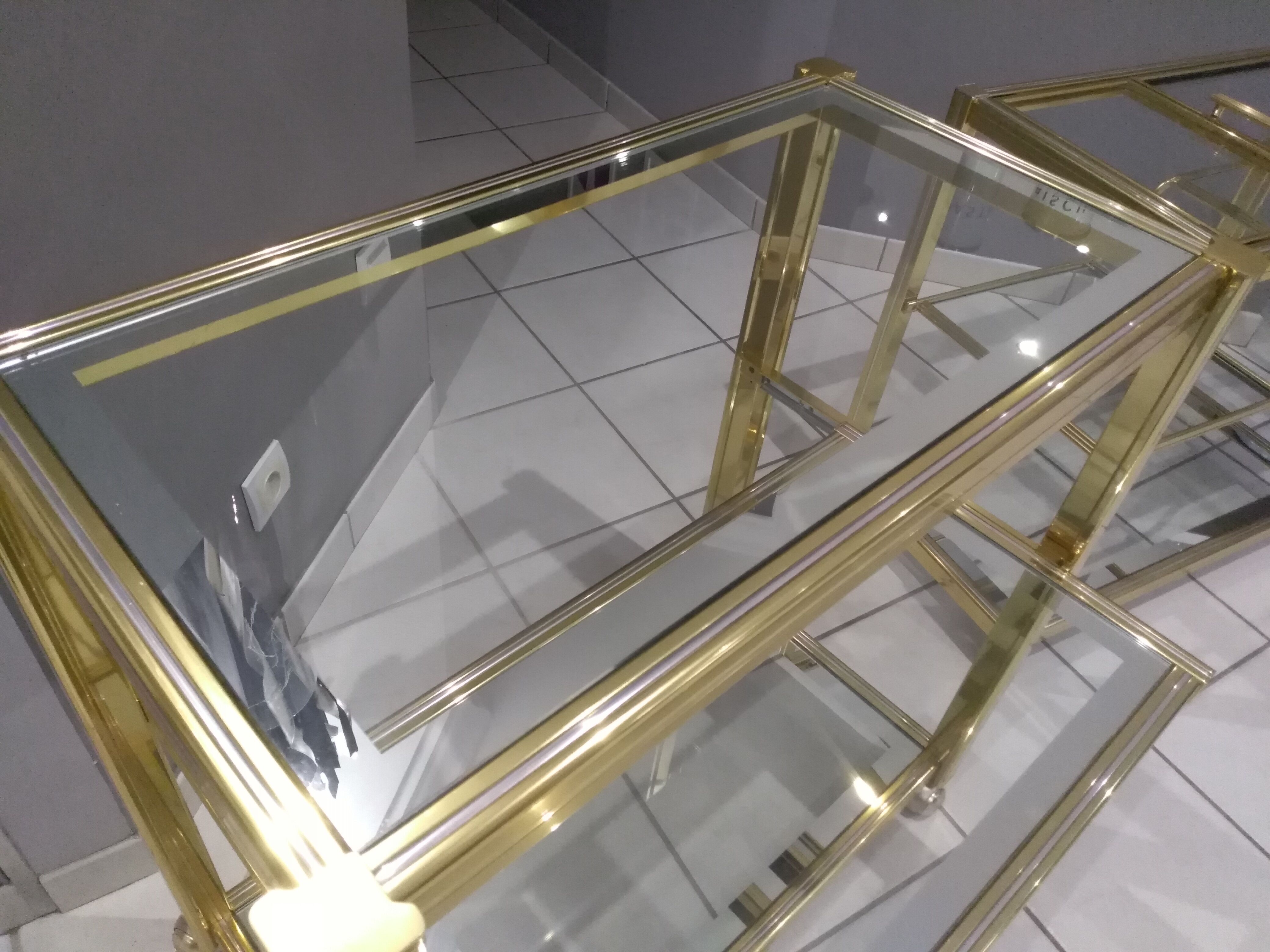 Hollywood Regency serving table years 1970