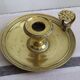 Golden brass candle holder