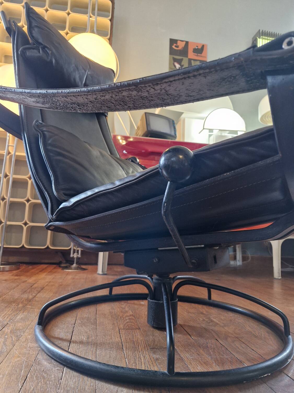 Siesta lounge leather 1970 ake fribytter by nelo mobler suede