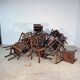 Ensemble de 21 chaises de café en hêtre