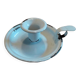 White patinated enamelled metal candle holder