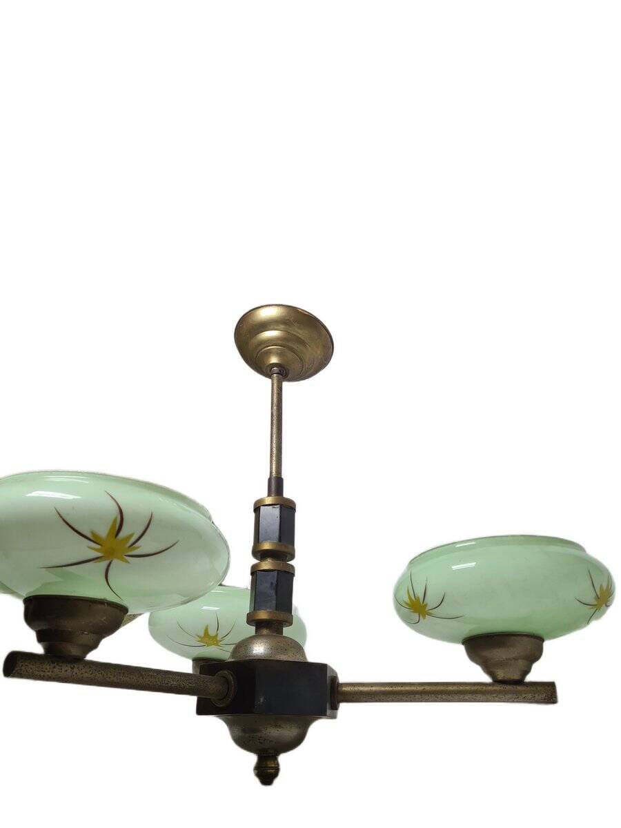 Art Deco style bakelite chandelier, Poland, 1950s