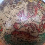 Globe world map vintage 1950 1960 wood old style