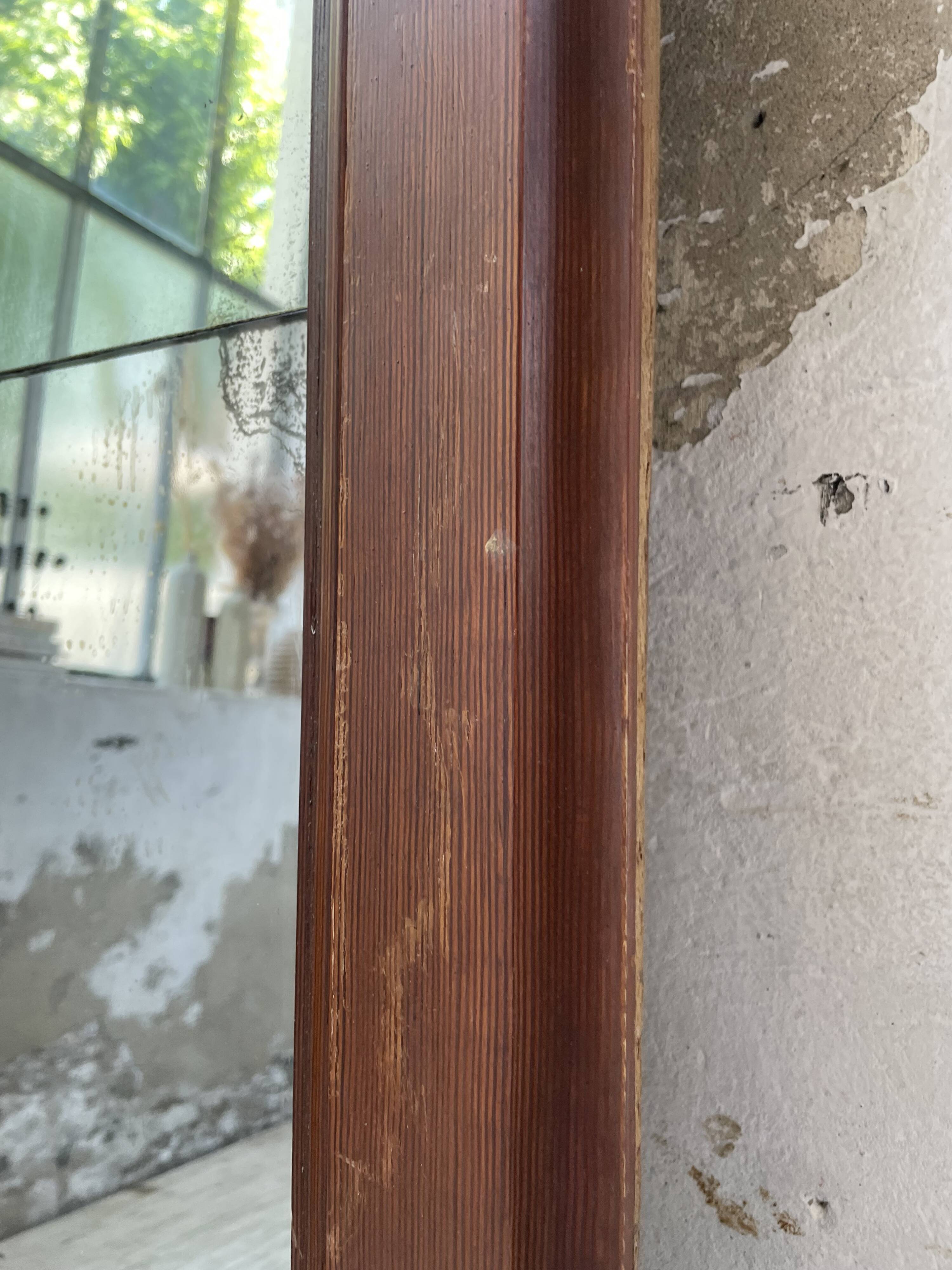 Late 19th century XL wooden mirror