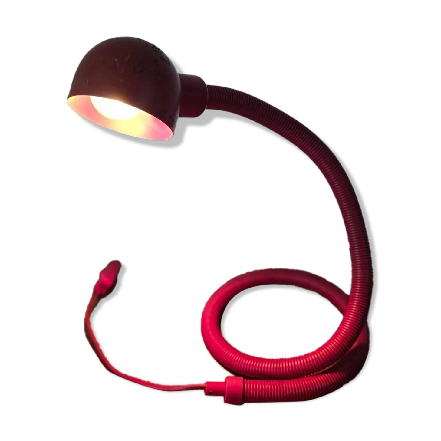 Lampe Serpent rouge "Hebi", années 70